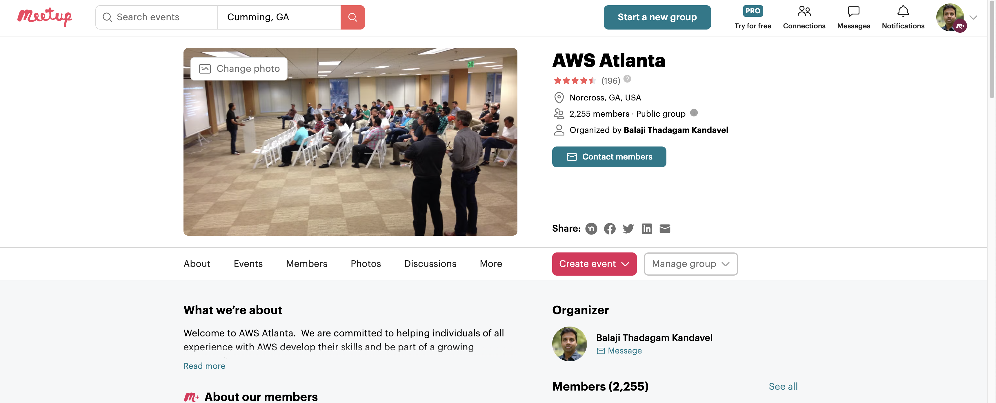 AWS Atlanta Meetup Organizer