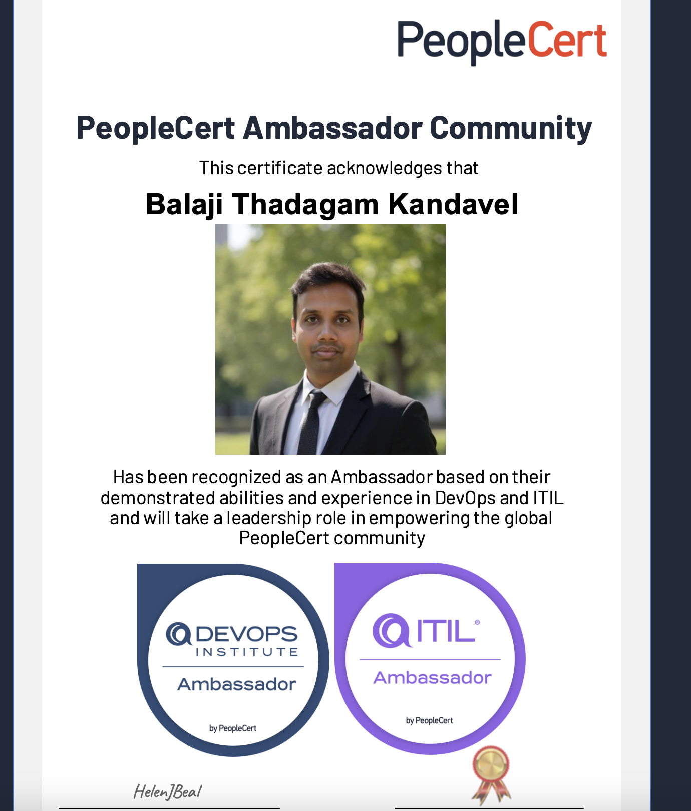 PeopleCert Ambassador
